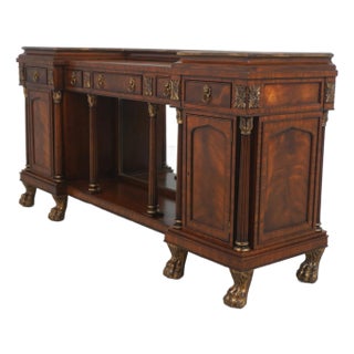 Maitland Smith Empire Style Mahogany Sideboard Credenza For Sale
