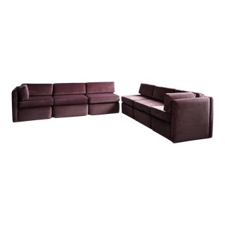 Custom Large Velvet Sectional Sofa For Sale