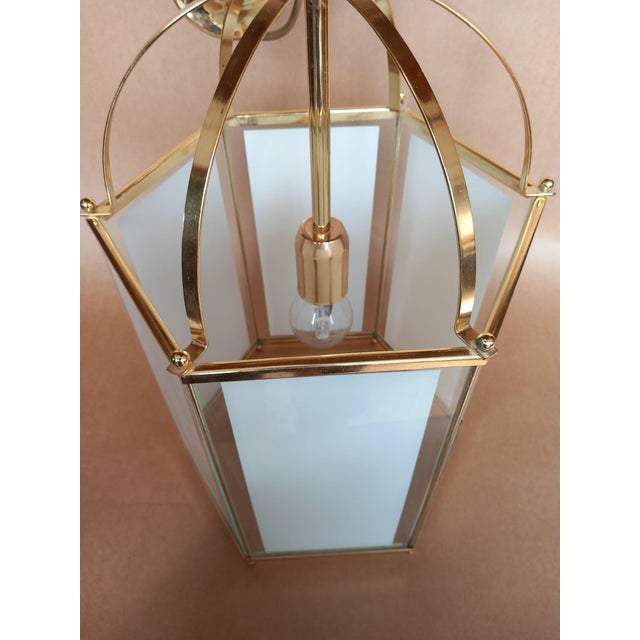 Hexagonal Lantern Ceiling Lamp, 1990s For Sale - Image 6 of 7
