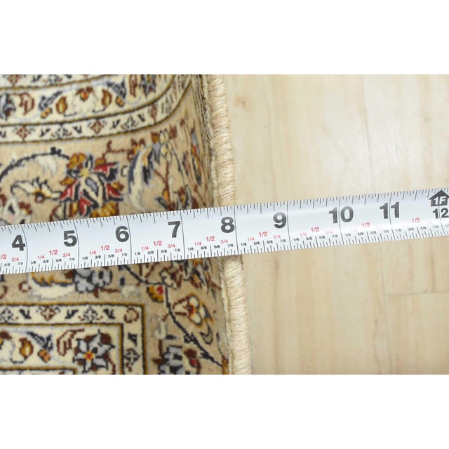 Vintage Kashan Ivory Wool Hand-Knotted Area Rug - 8′ X 11’1” For Sale - Image 13 of 15