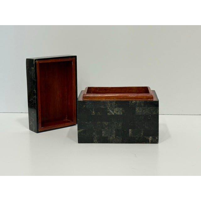 1980's Tessellated Stone Maitland Smith Decorative Box For Sale In Miami - Image 6 of 8