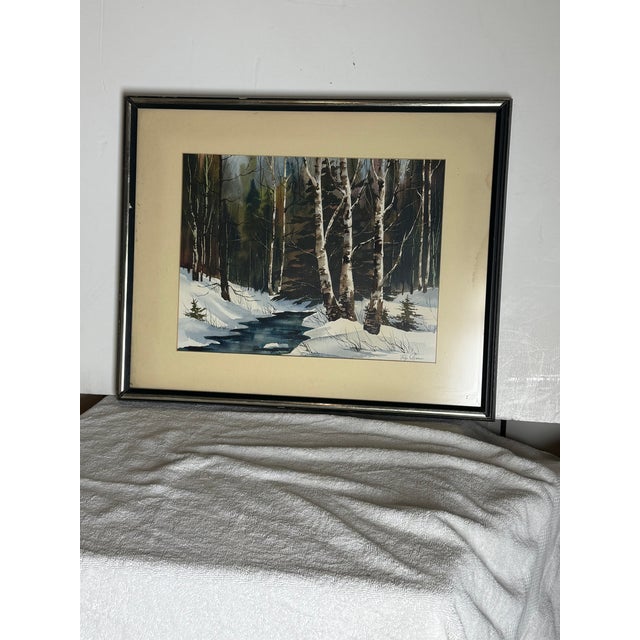 1970s Ruby Egnew Artist “Stream in Forrest” For Sale - Image 4 of 6