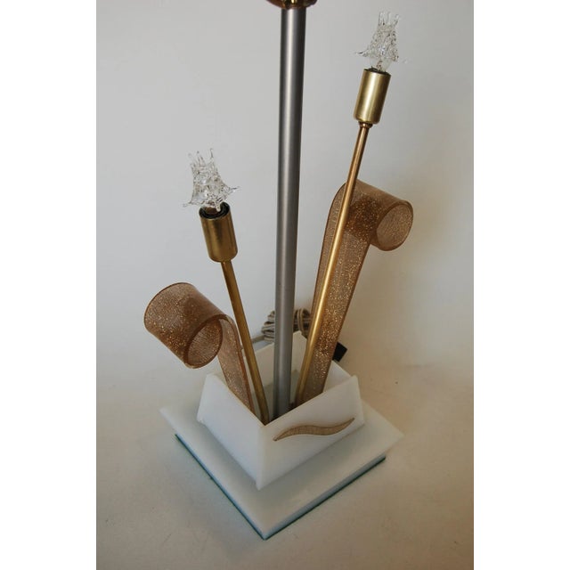 Gold Glitter Scrolling Acrylic Star Table Lamp by Moss Lighting For Sale - Image 11 of 11