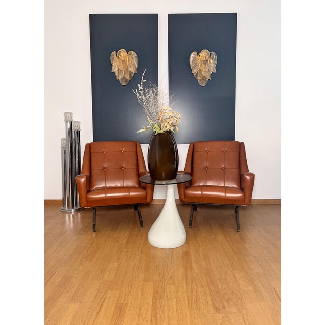 Mid-Century Modern Vintage Gold Murano Glass Petal Wall Sconces from Rondini, 1990s, Set of 2 For Sale - Image 3 of 16