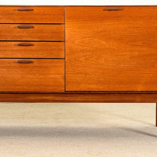 Mid-Century Sideboard with Brown Leather Handles from Meredew For Sale - Image 3 of 17