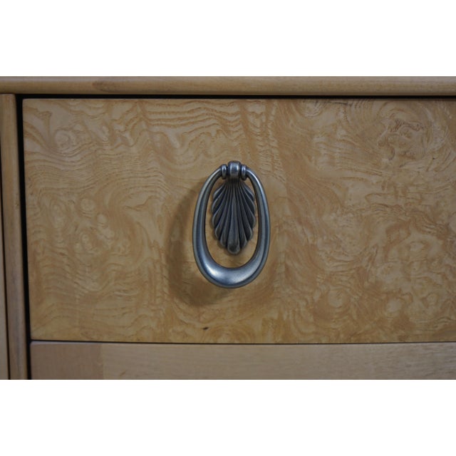 Wood Thomasville Bogart Collection Burl Elm Tv Media Cabinet For Sale - Image 7 of 12