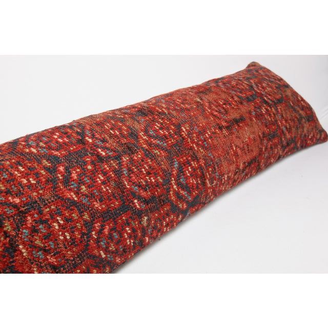 Antique Organic Handmade Rug Pillow Cover -14'' X 47'' For Sale In Tampa - Image 6 of 10