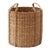 Schumacher Imported Lubid Woven Natural Abaca 20" Ear Handle Basket For Sale