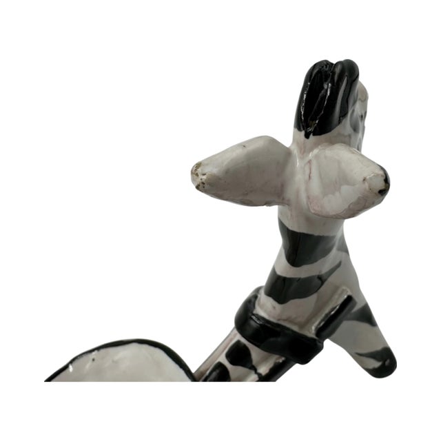 Ceramic Vintage El Morocco Nyc Nightclub Ceramic Zebra Bud Vase, New York City For Sale - Image 7 of 12