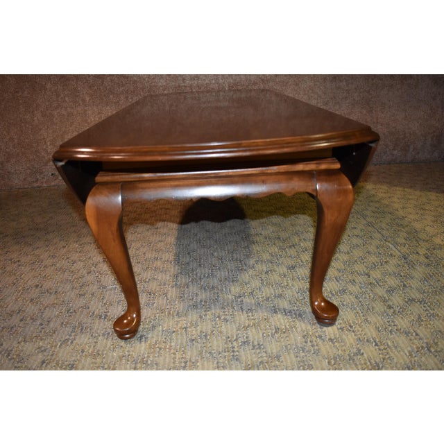 Vintage Ethan Allen Queen Anne Style Cherry Drop Leaf Coffee Table