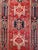 Antique Persian Heriz Karajeh Runner, Hand-Knotted Wool, Geometric Medallion Pattern, Red & Navy, 4x14 For Sale - Image 12 of 18