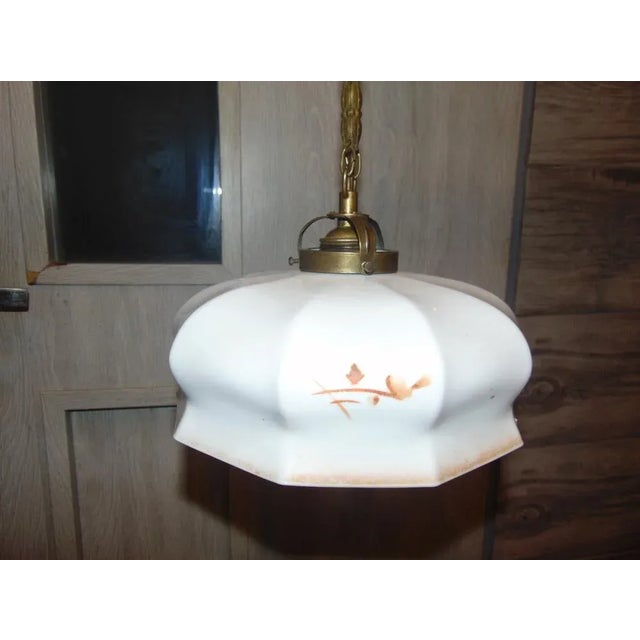 Art Nouveau brass lamp, dimensions: height 54 cm, diameter 23,3 cm. European Plug (up to 250V).The wiring of this item may...