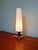 Scandinavian Tripod Table Lamp in Brass, Teak and White Satin Opaline Glass, 1960 For Sale - Image 13 of 15