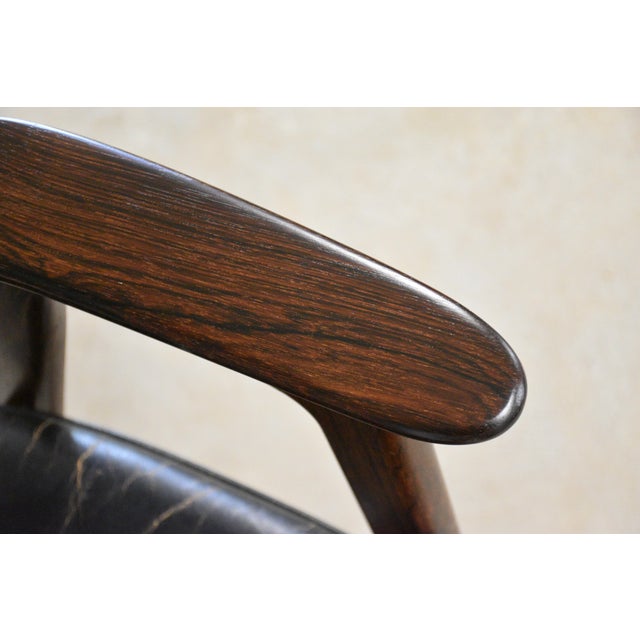 Mid 20th Century Danish Modern Rosewood Arm Chair by Erik Kirkegaard For Sale - Image 10 of 12