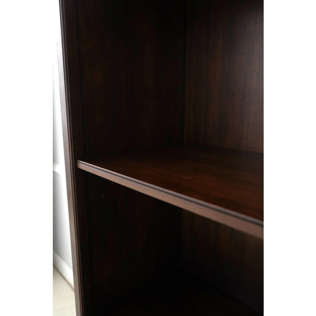 Knob Creek Walnut Finish Mahogany Open Bookcase For Sale - Image 11 of 15