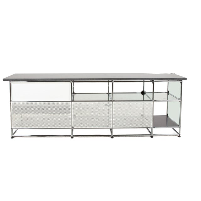 Sideboard in Black with Granite Top from USM Haller For Sale - Image 10 of 13