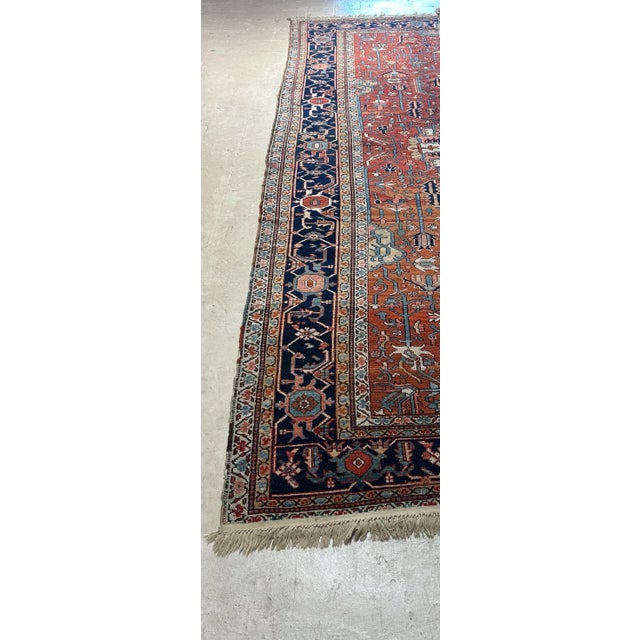 Circa 1920 Serapi Rusty Red All Over Design For Sale - Image 10 of 10