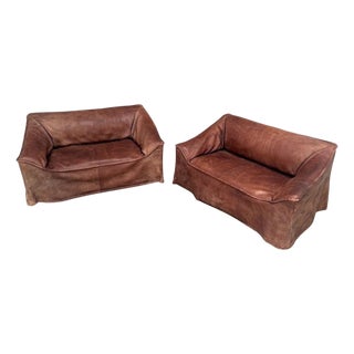 Vintage Leather 2-Seater Sofa, 1970s For Sale