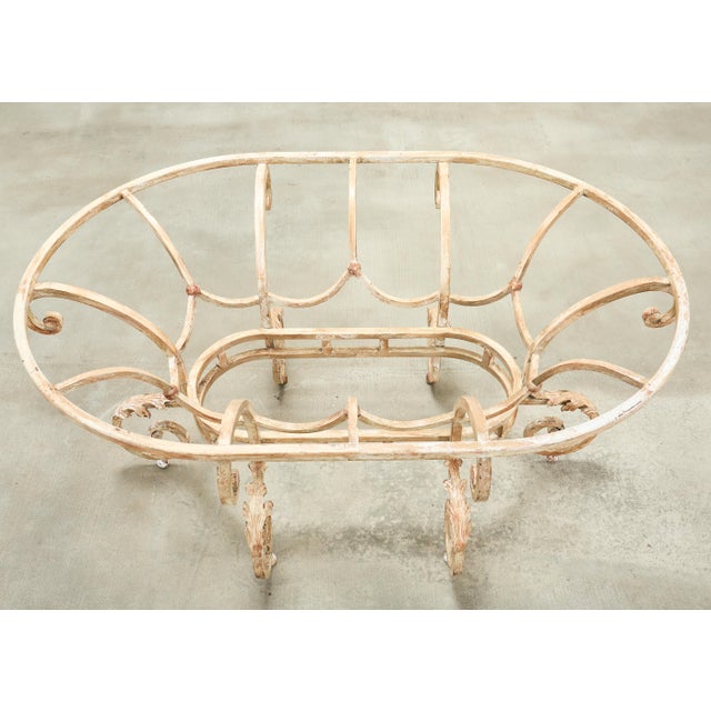 20th Century Italian Regency Wrought Iron Garden Dining Table For Sale - Image 17 of 18
