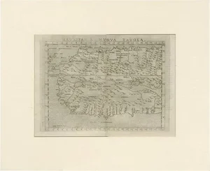 Antique Map of Mauritania Africa by G. Ruscelli, 1574