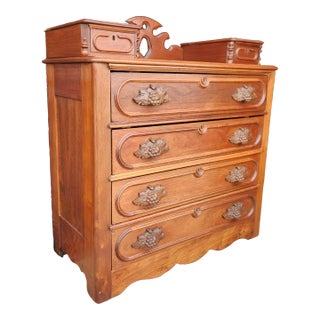 Antique Solid Wood Gentleman's Chest For Sale