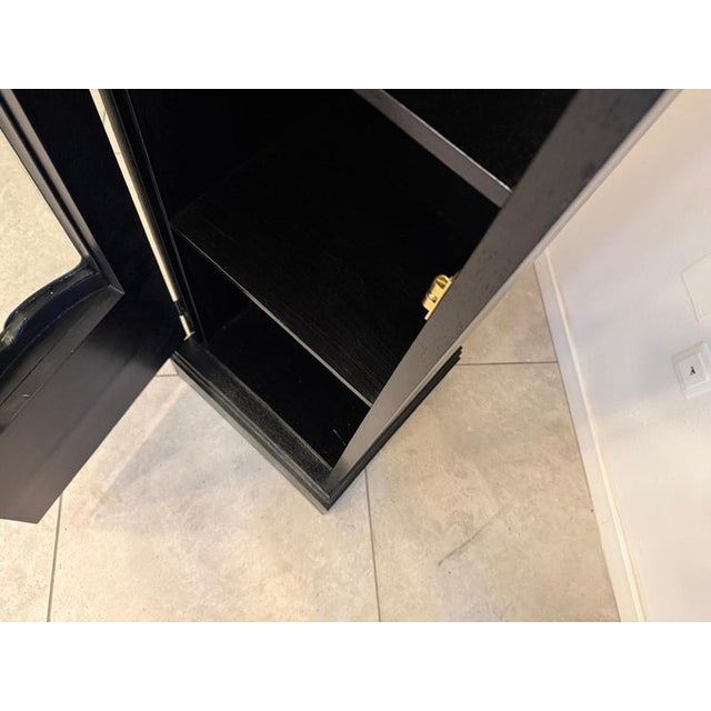 Black Art Nouveau Display Pillar Cabinet For Sale - Image 8 of 18