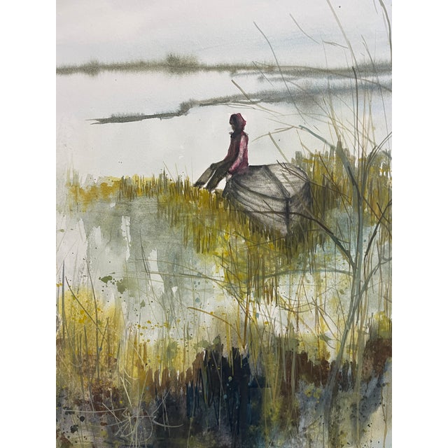 Coastal Betty Zoe Miller Winter Wait Coastal Virginia Painting For Sale - Image 3 of 8