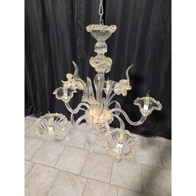 Vintage Murano Glass Chandelier, 1980s For Sale - Image 13 of 14