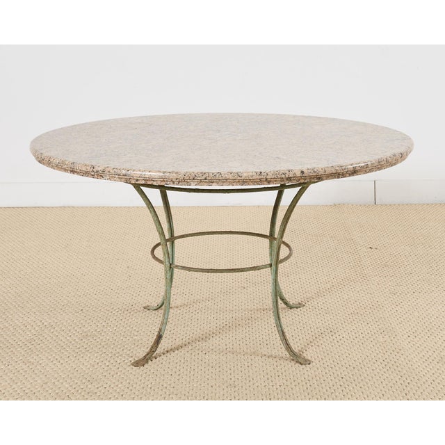 Rose Tarlow Iron Twig Stone Top Garden Dining Table & 4 Chairs, Attributed For Sale - Image 9 of 12