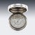 Antique 20th century english solid silver cased barometer. The case is of a smooth, circular form with a hinged lid...