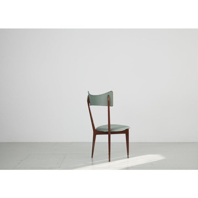 Wood Dining Room Chairs attributed to Ico Paris, Set of 6 For Sale - Image 7 of 18