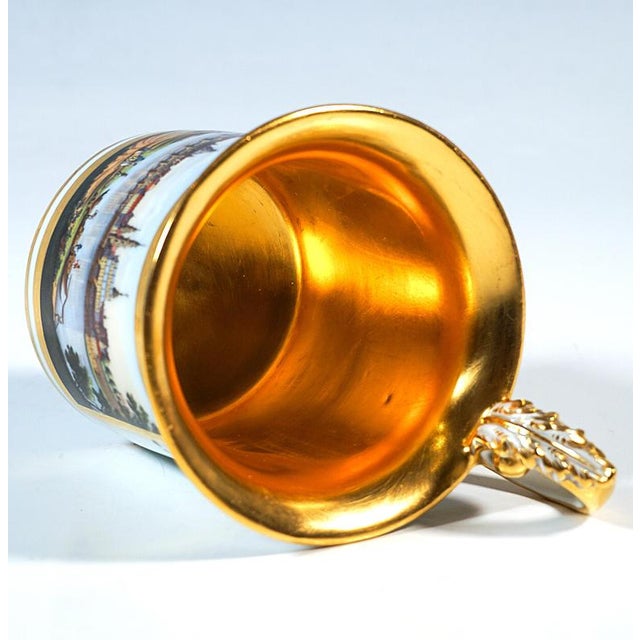 Cup with Veduta Painting from Meissen, 1850, Set of 2 For Sale - Image 11 of 13