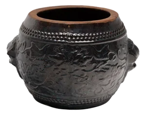 Chinese Ornate Garden Drum Planter, C. 1900