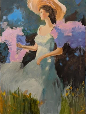 Jardin De Fleurs - Oil Painting 18x24