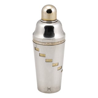 20th Century English Silver-Plated Recipe Cocktail Shaker from Finnigans, 1930s For Sale