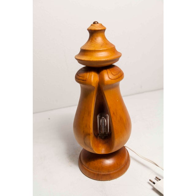 Vintage Wood Table Lamp, 1960s For Sale - Image 17 of 18