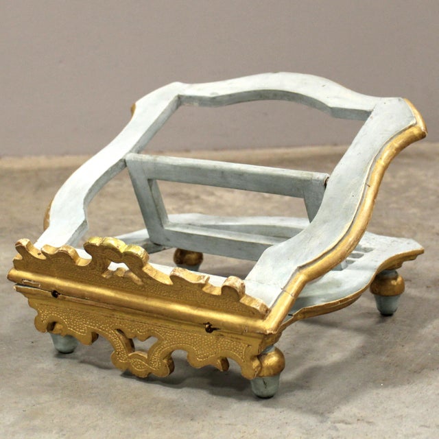 Antique Laquered and Gilded Table Lectern, Italy, 1700s For Sale - Image 3 of 13