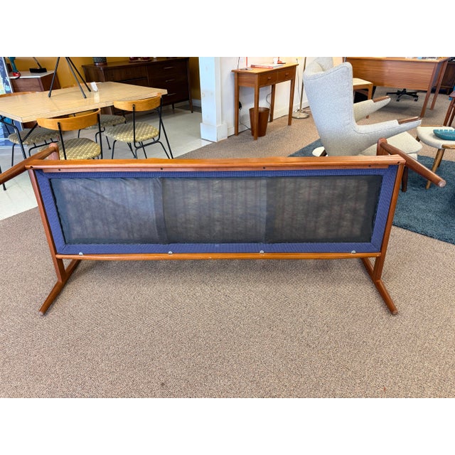 1960’s Mid Century Modern Danish Teak Sofa Designed by Grete Jalk for France & Son. New Knoll Upholstery For Sale - Image 9 of 12