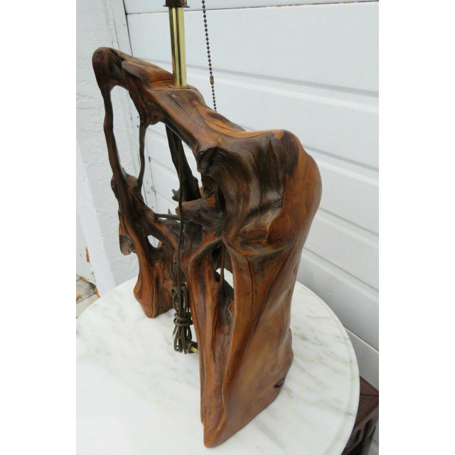 Mid Century Modern Natural Driftwood Tree Root Table Lamp Chairish
