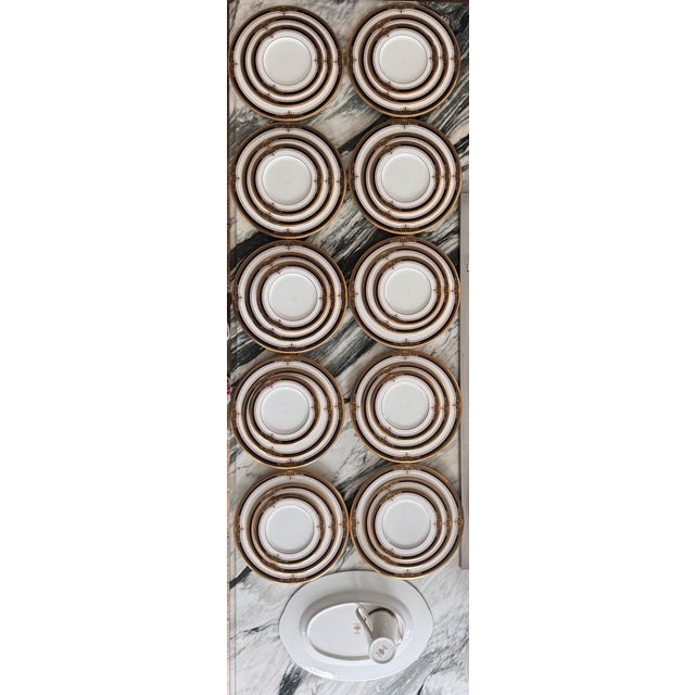 Estate Noritake Gold & Sable Fine China Set - 52 Pieces For Sale - Image 9 of 15