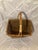 Vintage American Made Basket. Handwoven Large Natural Market Basket With a Classic Rectangular Shape and Arched Handles. Rustic and Elegant For Sale - Image 10 of 11