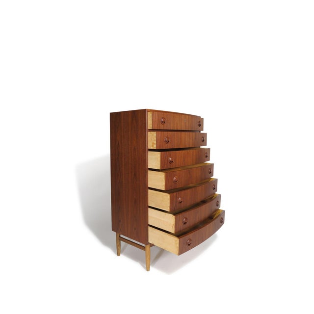 Mid 20th Century Kai Kristiansen Danish Teak Chest of Drawers, Attributed For Sale In San Francisco - Image 6 of 13