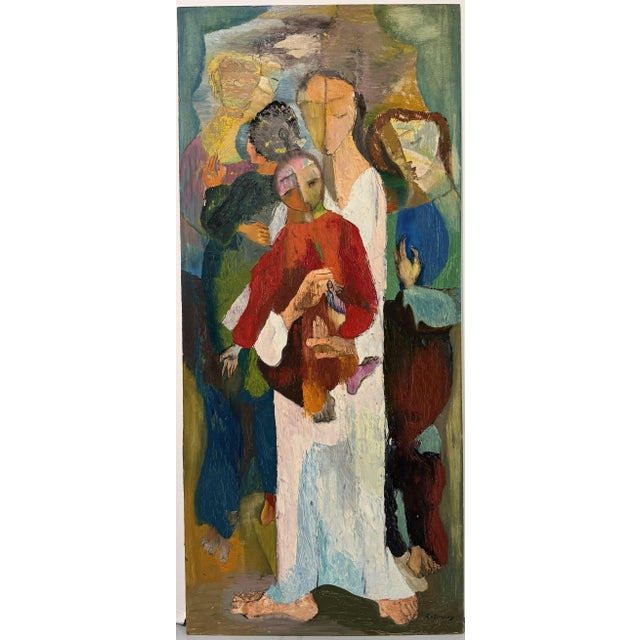 Alfred Rogoway, Figurative Composition, 1960, Oil on Panel For Sale - Image 9 of 9