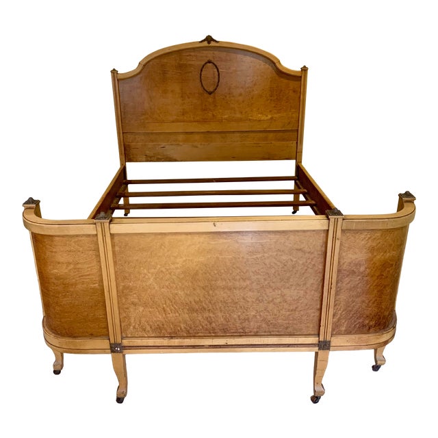 Queen Anne Style Birdseye Maple Full Bed Frame Chairish