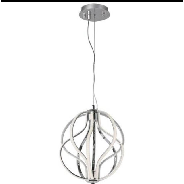 Transitional Et2 Aura 16-Light Led Pendant in Polished Chrome — New in Original Box For Sale - Image 3 of 6