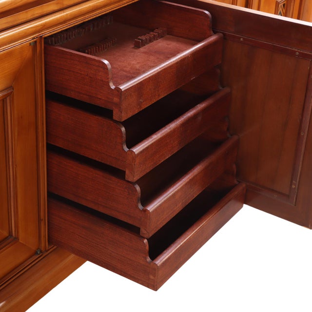 Wood An Important French Art Deco Cherrywood Sideboard / Enfilade, C. 1940. For Sale - Image 7 of 9