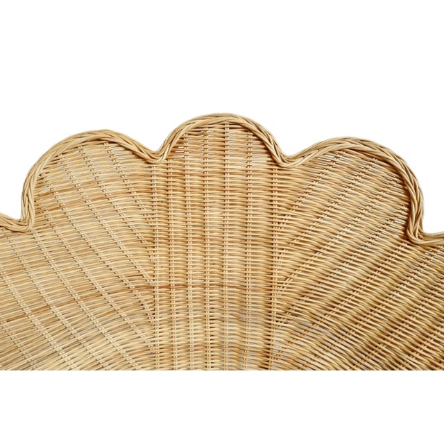 Tan Raw Wicker Shell Chair For Sale - Image 8 of 11