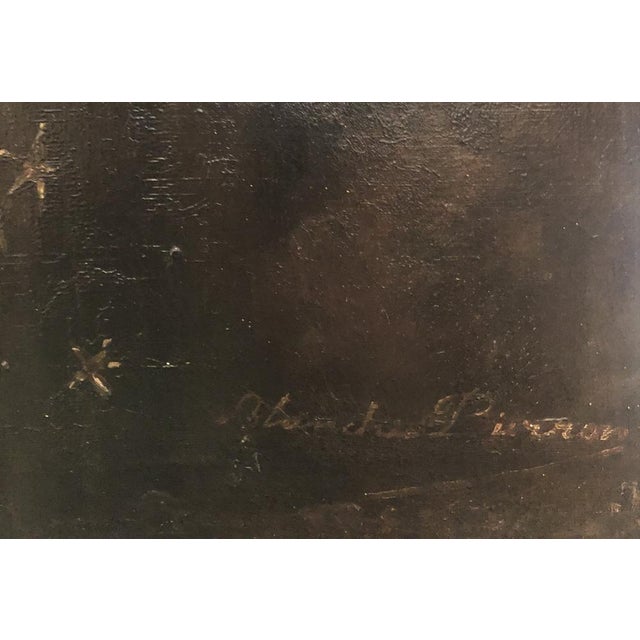 Modern Blanche Pierron, Jeune femme en costume oriental et bouquet de fleurs, Oil on Canvas For Sale - Image 3 of 10