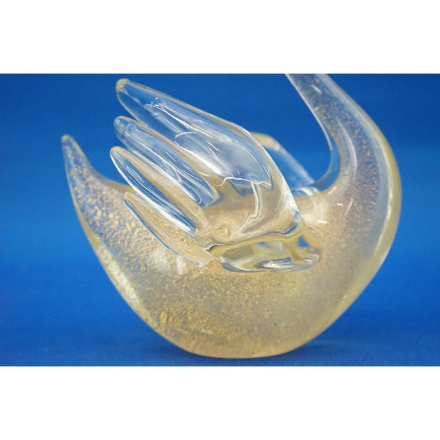 20th Century Murano Blown Glass Swan Sculpture in Gold Aventurine by Archimede Seguso, Italy For Sale - Image 15 of 18