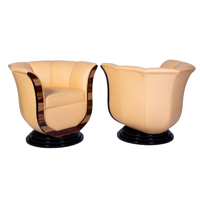 Art Deco Style Tulip Armchairs a Pair Chairish